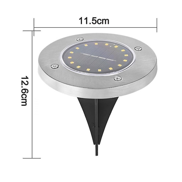 4-pack Solcellsdrivna Markspotlights Vattentäta Utomhuslampor för Trädgård Gångväg Passage