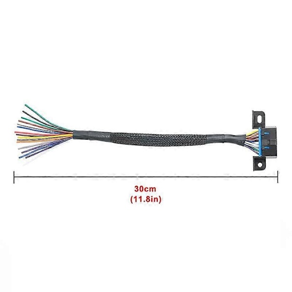 Universaali OBD2 16-nastainen naarasliitin avoimeen OBD-kaapeliin Naarasjatkoliitin Ribbon-liitäntä
