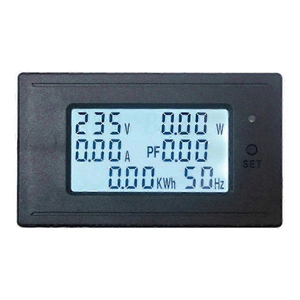 4400W Voltmeter Amperemeter AC 20A Effekt Elmätare HD Digital Display Spännings- och Strömmätare