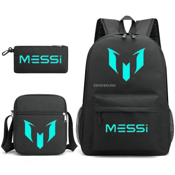 Messi Koululaukku 3-osainen Suuri Koululaukku Red