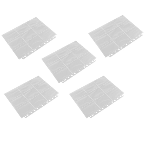 Lommer Dobbeltsidige Samlekort Sider Sleeves 9-Lommers Klar Plast Spillkort Beskyttere for Passform