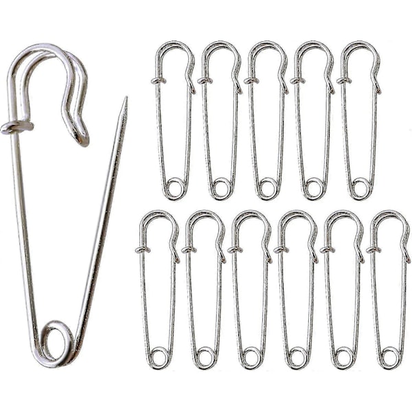 Suuret hakaneulat, 20 kpl suuria hakaneuloja, 63 mm erittäin suuria hakaneuloja, kilttineulat, hakaneuloja kilttiin, peittoon, neulomiseen, askarteluun Pxcl