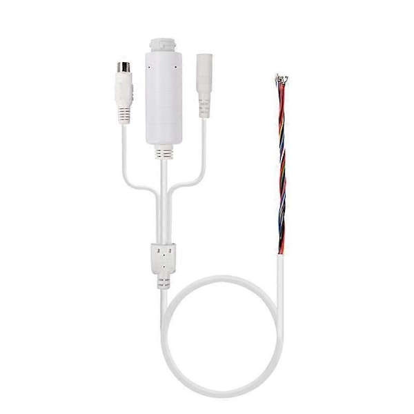 Vedenpitävä POE-sovitinkaapeli POE-jakajakaapeli äänellä 48 V - 12 V 1 A IEEE802.3Af IP-kameralle