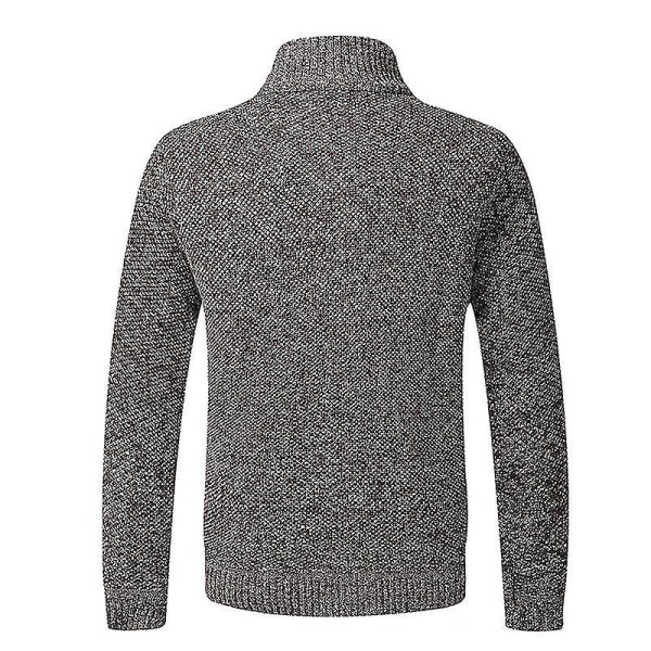 Toppkvalitet 2022 Høst Vinter Ny Herrejakke Slim Fit Ståkrage Glidelåsjakke Menn Solid Bomull Tykk Varm Herregenser Asian 3XL 80-90kg