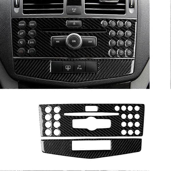 Karbonfiber Konsoll CD Panel Trim for - C Klasse W204 2007-2010