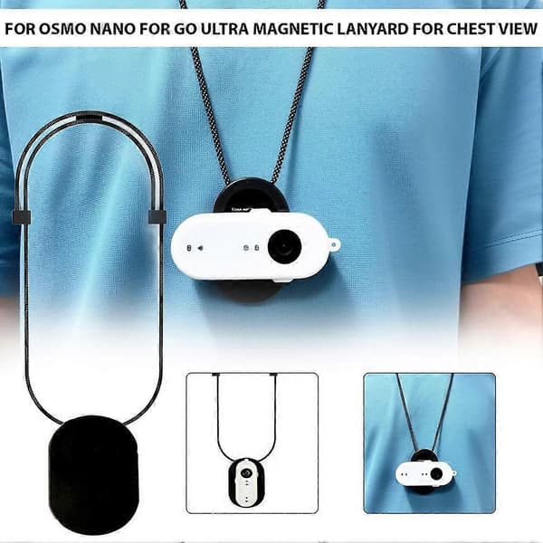 Tilbehør til Osmo Nano-kamera Magnetisk halsmontering, snor, hurtigudløser