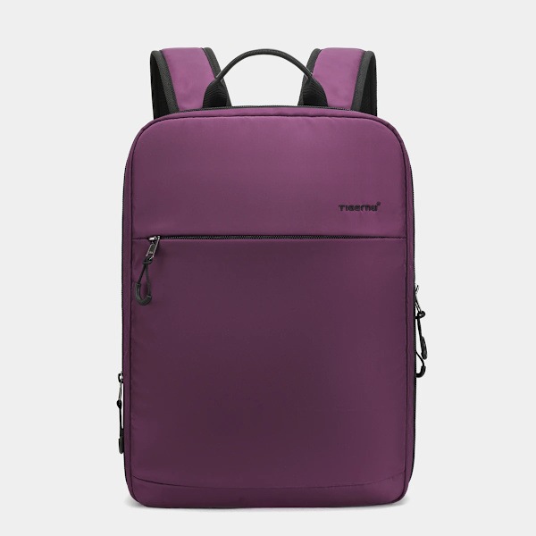 Livstidsgaranti Tunn Expanderbar Ryggsäck Män Kvinnor 14-15,6 Tums Laptop Ryggsäck Flickor Reseryggsäck Purple