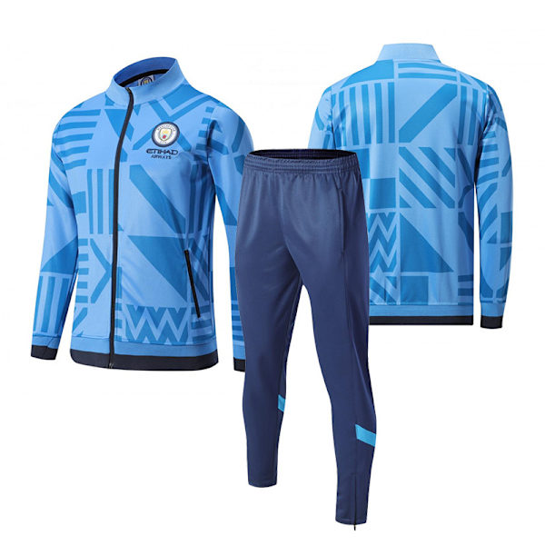 2324 Jalkapalloharjoitteluasu Pitkähihainen Aikuisten Pystykaulus Pitkä Vetoketjuasu Syksy- ja Talvipelipaita Valmistajat Pariisi Argentiina Manchester City 4XL [height: 185-190cm]]