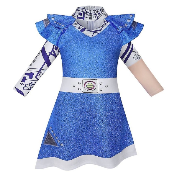 Halloween Zombies 3 Alien Udklædning Kostume Piger Børn Cosplay Fest Outfit 4-12 År 5-6 Years