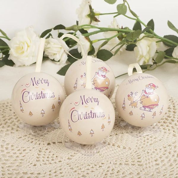 Julgransprydnad Hänge Fairy Ball Julgodis Presentförpackning Kreativt Hänge Järnkula Julartikel Atmosfär Hänge Style C 6.8cm   1pc