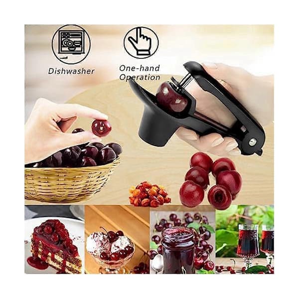 2 stk. Bærbart kjerneverktøy i rustfritt stål, kirsebærkjernefjerner, egnet for kirsebærsyltetøy