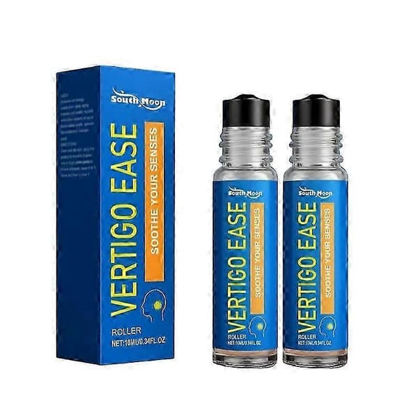1-5x Vertigo Ease Roller 10ml Urteessens Roll-On for Svimmelhetslindring Bærbar Eterisk Olje 2pcs