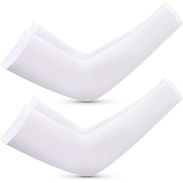 UV Solskydd Kompression Arm Sleeves Tatuering Skydd Kylande Atletiska Sport Sleeveswhite