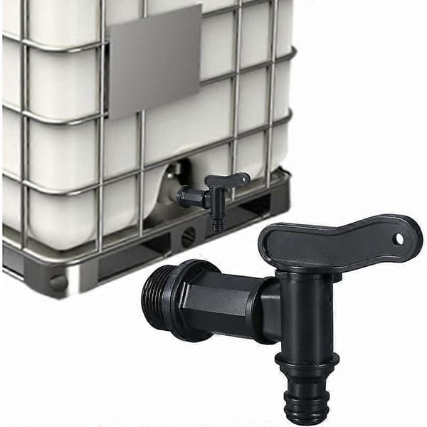 1000L Plast 3/4'' Tankkran for Regnvannsoppsamler