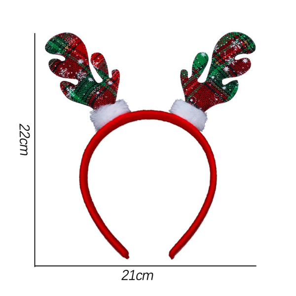 God Jul Hårbøyler Juletre Dyp Stjerne Julenissen Bling Barn Voksen Hårbøyler Hårtilbehør DIY Julebord Dekor X