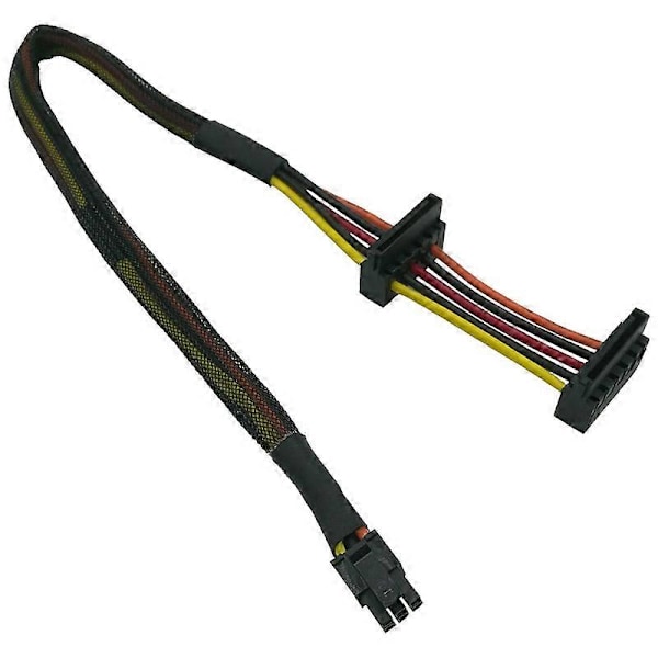 HDD SATA Virtajohto Oikeakulmainen SATA 15 Pin X2 - Mini 6 Pin ATX Adapteri 3653 3650 -sarjan Comp-laitteille