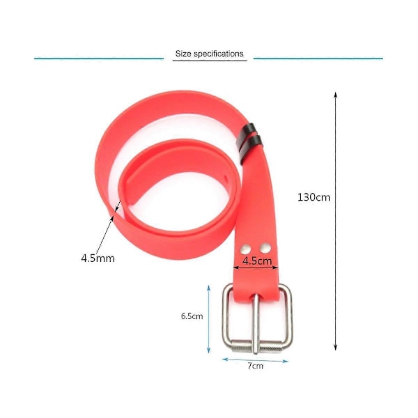 85cm-1. Silikone Dykker Vægtbælte Talje Vægt Hurtigudløser Spænde til Scuba Fridykning Fiskeri-