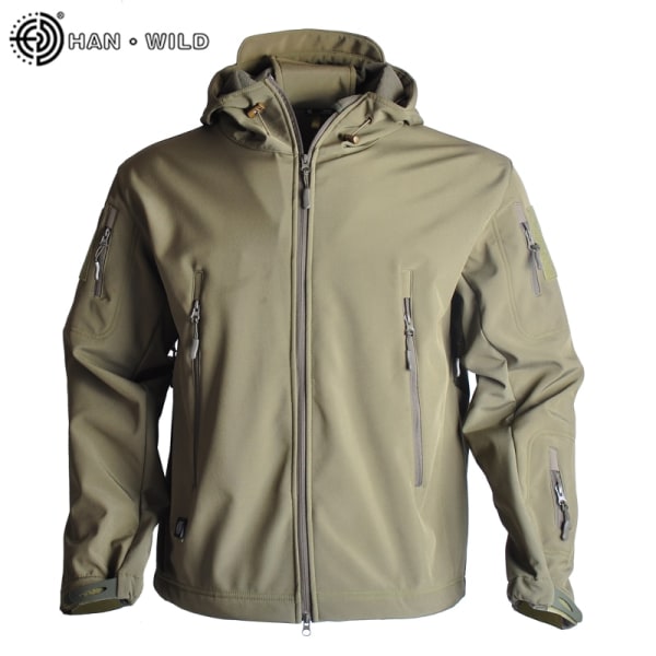 Jagttøj Soft Militær Taktisk Jakke Herre Kamp Vandtæt Fleece Herretøj Multicam Frakke Vindjakker Army Green S for 50-60kg