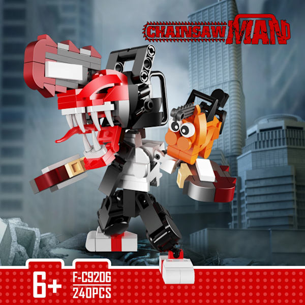 Anime Chainsaw Man Byggesæt Legetøj Børnefødselsdagsgave