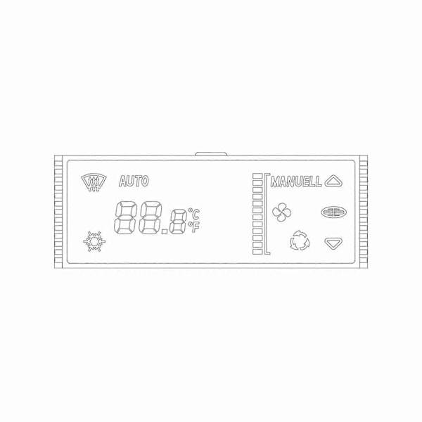 Bilvarme A/C Temperatur Klimakontrol LCD Display Skærm Reparationssæt til- 911 (996) 986