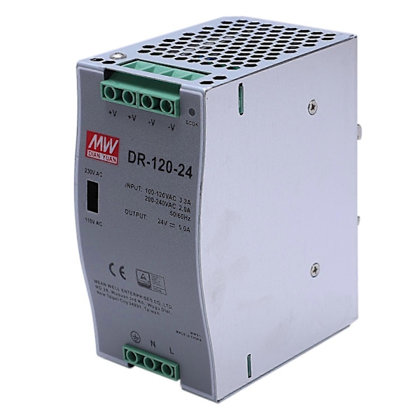 -120-24 120W Industriel Jernbanestrømsforsyning 24V5A Skiftende Strømsforsyning Jernbanemontering Skiftende