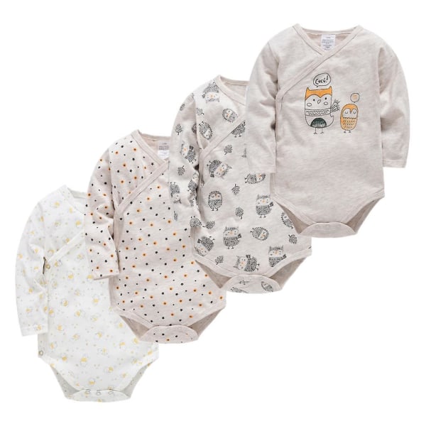 Beibei pyjama puhdasta puuvillaa pehmeä 0-12m baby pyjama 2/3/4 kpl Auburn 6-9M