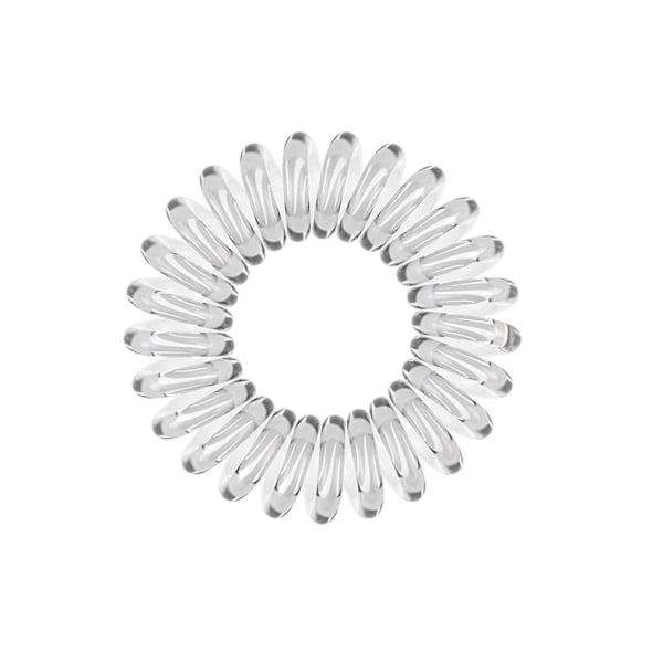 Spiral Hårelastikker, Coil Hårelastikker, Telefonledning Hårelastikker, Hårelastikker til Hestehale Uden Mærker, Hårbøjle - 9 stk. (Transparent)