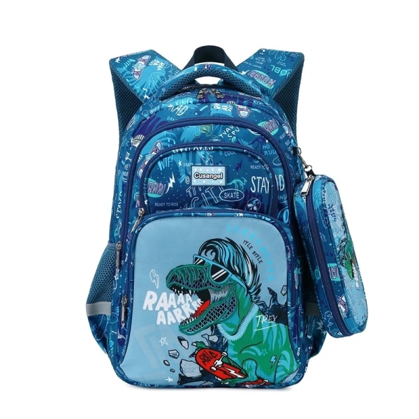 Dinosaurie Ryggsäcksset för Pojkar med Lunchlåda Pennfodral Flickor Skolväska Barn Lågstadie Förskola Tecknad Skolväska Unicorn 2pcs