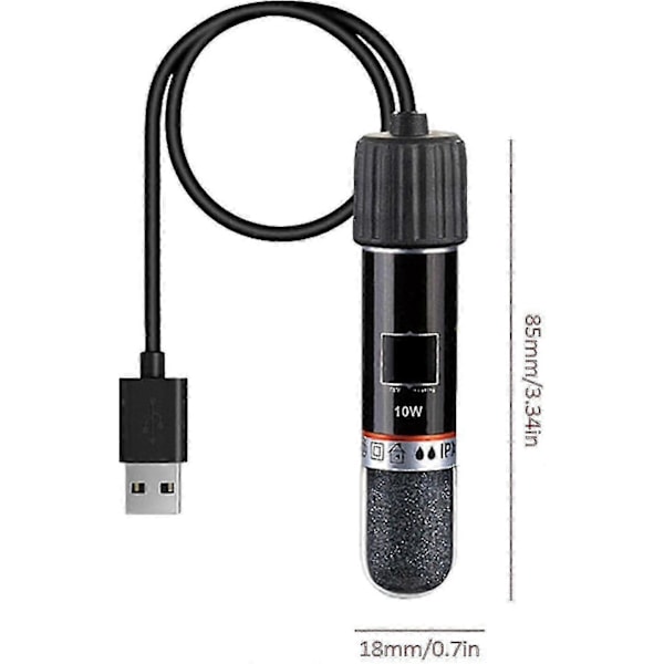 Mini Akvarievarmer | Termostat 10w USB Oppladbar Stav For Oppvarming | Plassbesparende Varmeverktøy For Akvarium Og Små Akvarier-CE