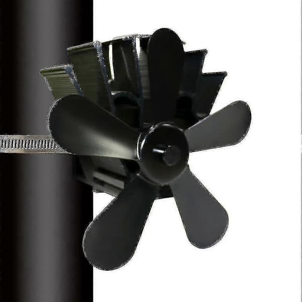 5 blad effektiv värmedriven-aluminium eldstadsfläkt