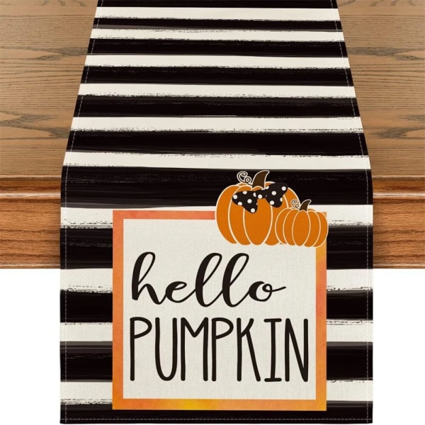 Goblin Halloween bordsflagga, svart skog bordslöpare, Thanksgiving Jack-o '-Lantern, festliga köksdekorationer ZQQ8979 (14) 150-33cm 59-13inch