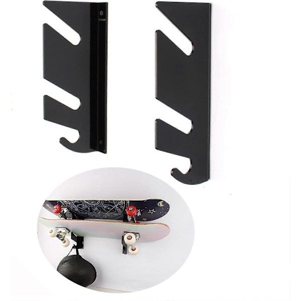 Skateboard Vægbeslag, To Lag af Skateboardophæng, Skateboard Rack, Vægbeslag Holder