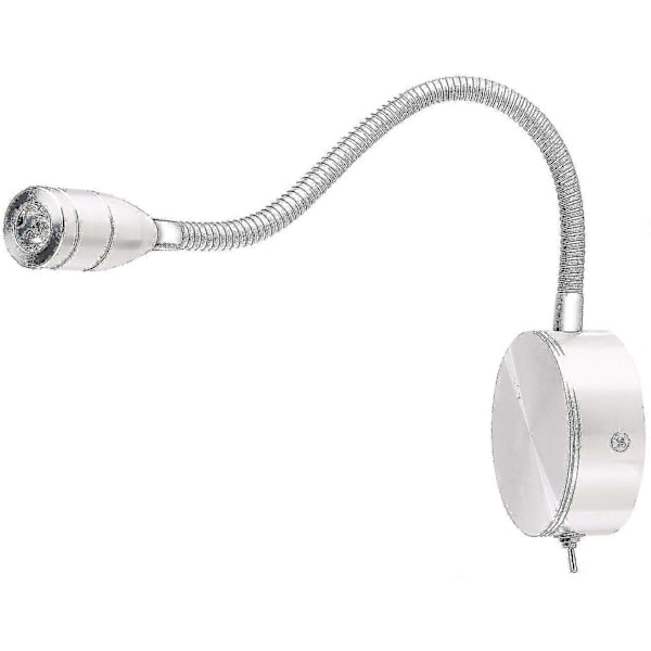 Sengelampe til læsning, fleksibel fokuseringsspot til soveværelse, sengelampe til vægmontering, fastmonteret lampe