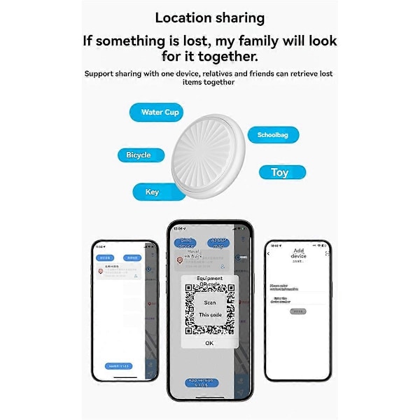 Bluetooth GPS Tracker Global Positioneringsfinder, Smart, Sort