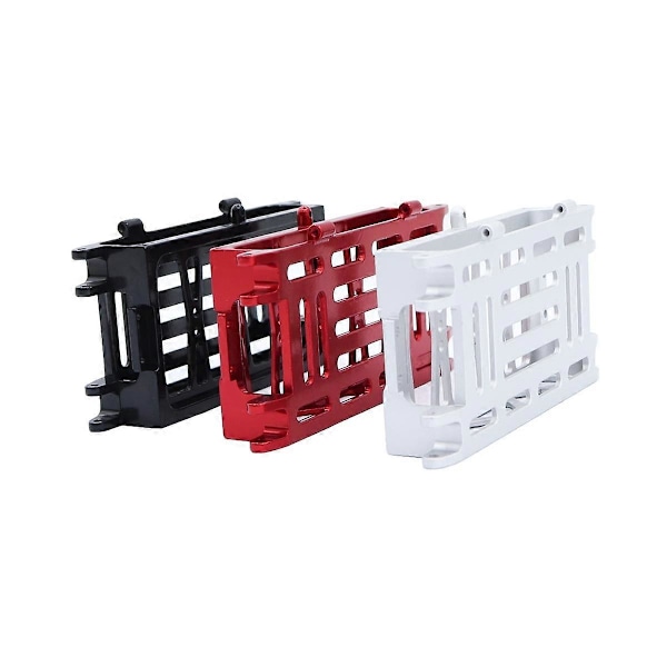 Metallinen akkukotelo akkuteline AXIAL AX24 1/24 RC Crawler -auton päivitysosille, punainen