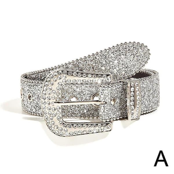 Glitterbelte for kvinner med glitrende rhinsteiner black