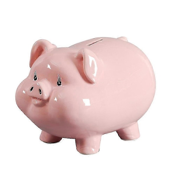 Morsom keramisk sparegris for barn og voksne. Trygg sparebøsse for å spare mynter og kontanter, perfekt gaveidé