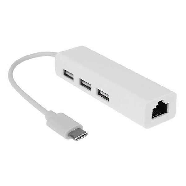 USB-C USB 3.1 Typ C till USB RJ45 Ethernet Lan Adapter Hub Kabel för PC