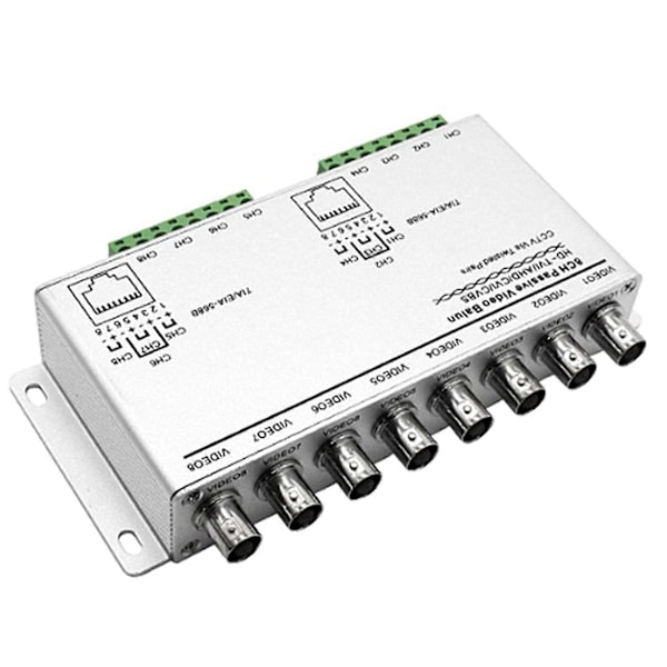 8-KANAVAINEN UTP 720P/1080P HD Passiivinen Video Balun Lähetin-Vastaanotin, BNC - Cat5/5E