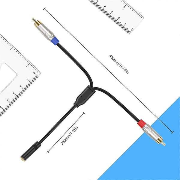 3,5 mm til lydkabel hun til hann Y-splitter