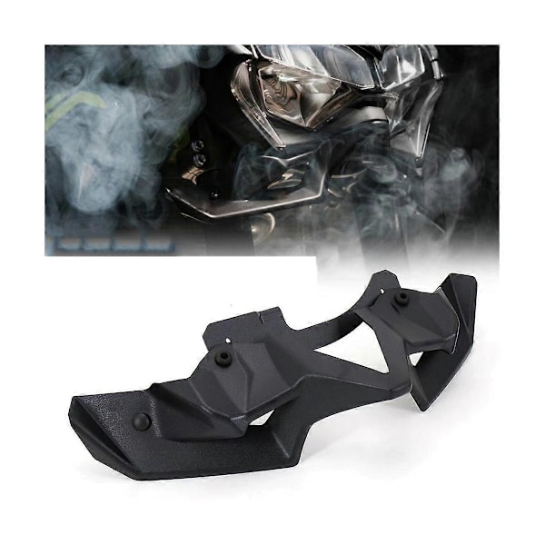 Motorcykel Front Spoiler Winglet Aerodynamisk Vinge Kit Spoiler til Z900 2020 2021 2022 (Sort)