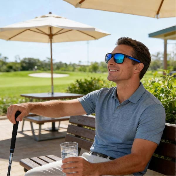 Golf-lasit - Unisex polarisoidut golf-lasit ja aurinkolasit, UV-suoja Black Gray