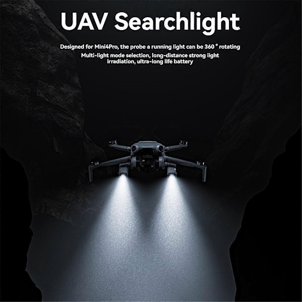 Genopladelig projektør til Mini 4 Pro drone LED natflyvning signallys til Mini 4 Pro tilbehør