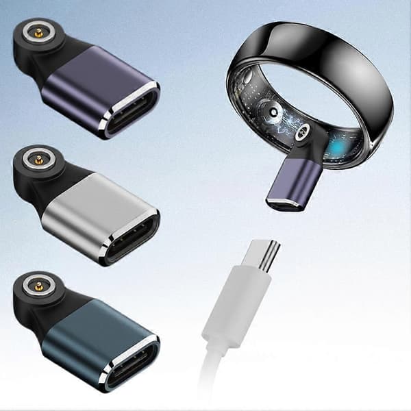 Adapter til smart magnetisk opladningshoved Type-C til opladningsadapter;'/ W1U4 silver