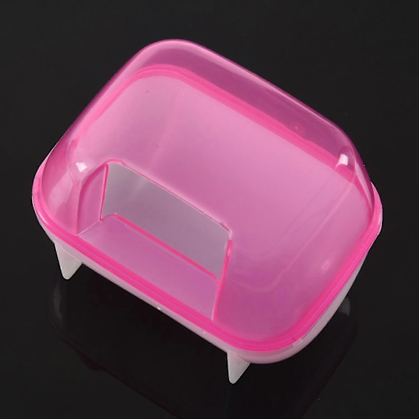 Rosa Vit Liten Hamster Bad Sandbur Husdjur Badrum 10 x 7 x 7cm