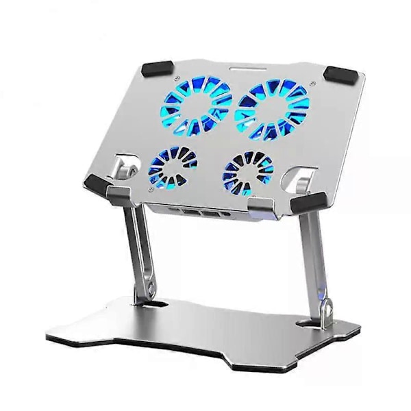 Spelplatteställ med 4 fläktar, justerbart ergonomiskt tyst fritt lyftstativ för iPad-platta, spelplatteställ
