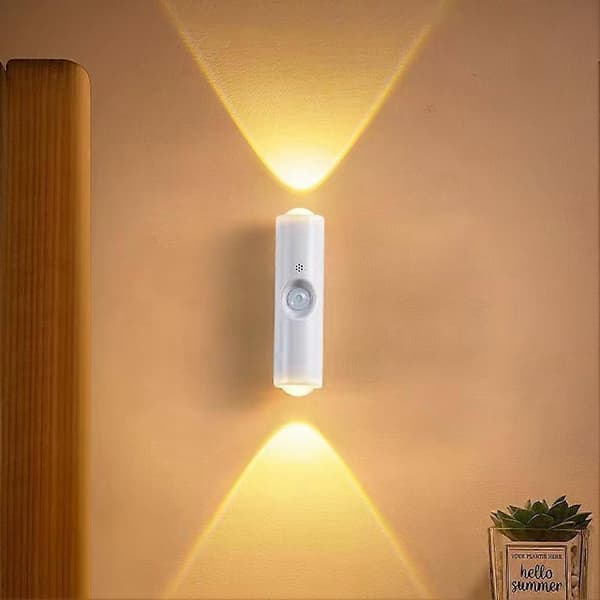 LED bevegelsessensor nattlys RGB lader LED vegglys oppladbart, L8A8 RGB