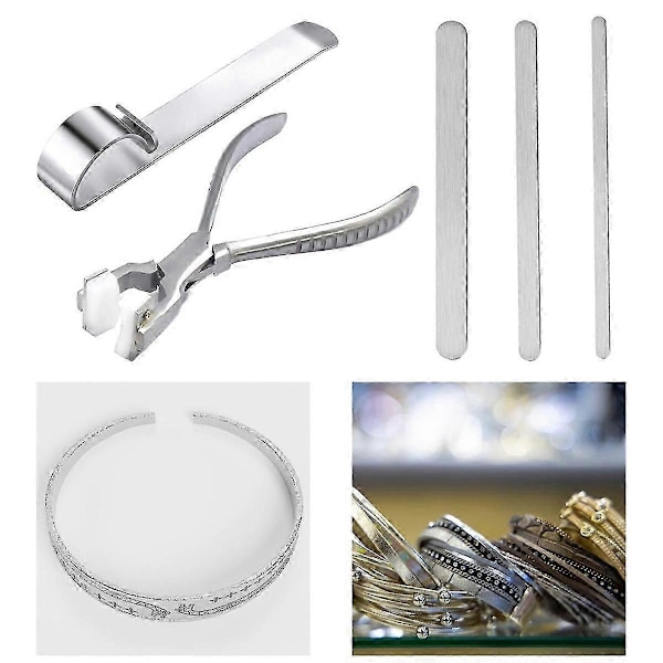 Armbåndbøyetang Bar Kit Bøyeverktøy Sett Håndlaget Utstyr Armbåndbøyer for Mansjetter Armringer Stempling Gave