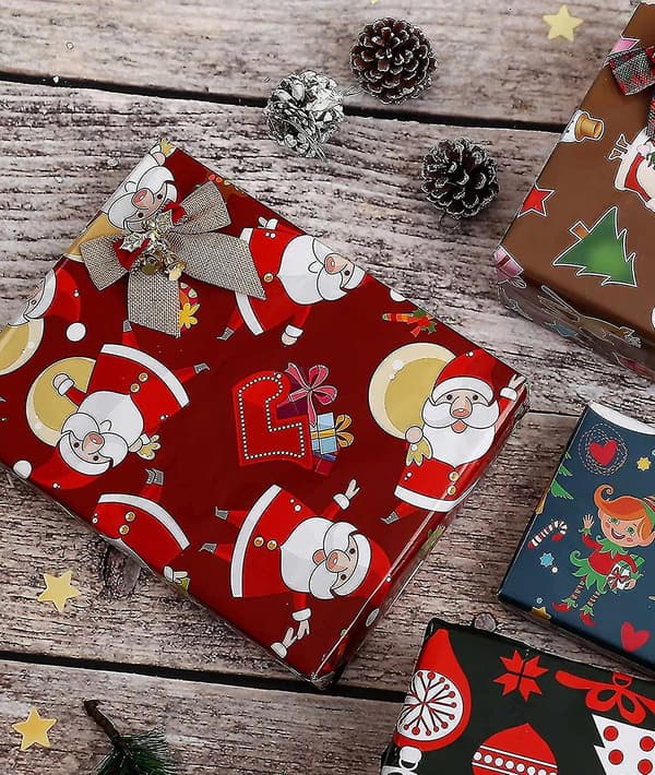 Julklappspapper för pojkar, flickor, barn, kvinnor, män, julpresent