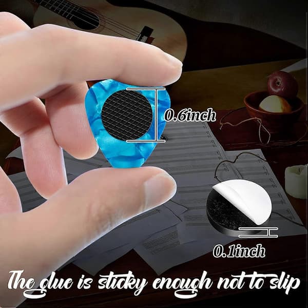 30-pack Gitarrplektrum Halkfria Grepp Självhäftande Gitarrplektrumgrepp för Gitarrbas Ukulele Mandolin